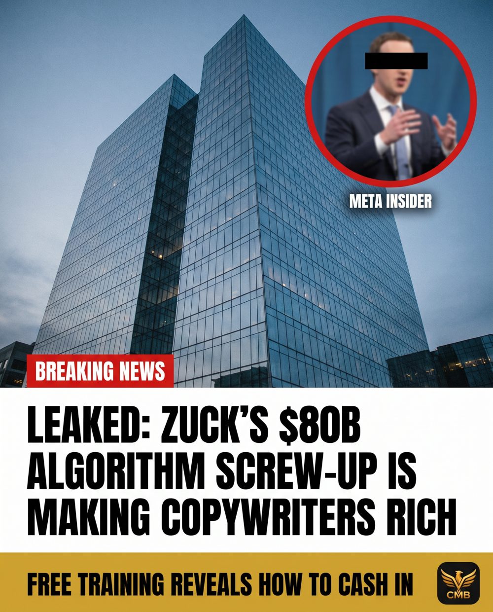 Breaking-news style static ad